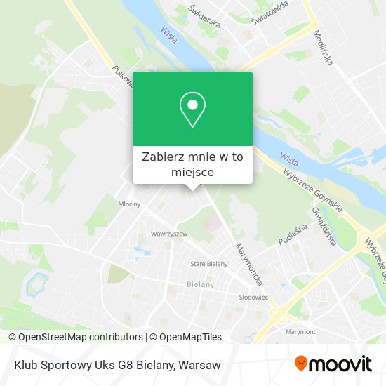 Mapa Klub Sportowy Uks G8 Bielany