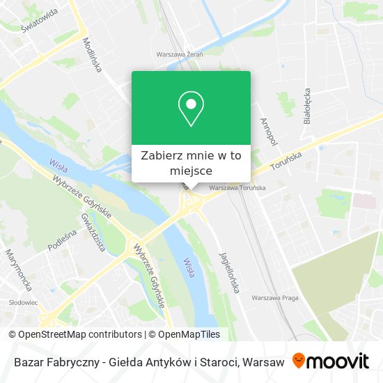 Mapa Bazar Fabryczny - Giełda Antyków i Staroci