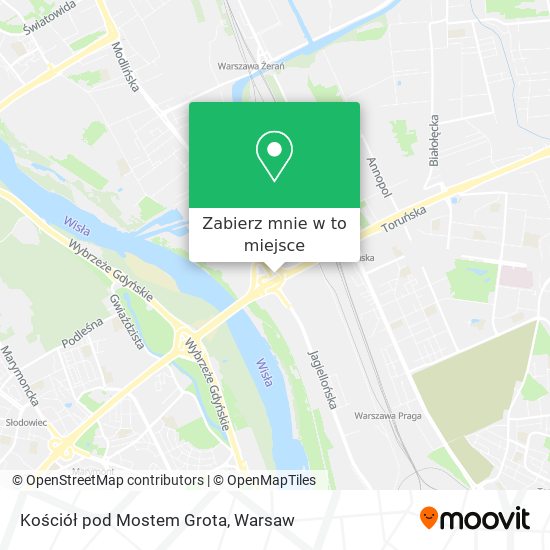 Mapa Kościół pod Mostem Grota