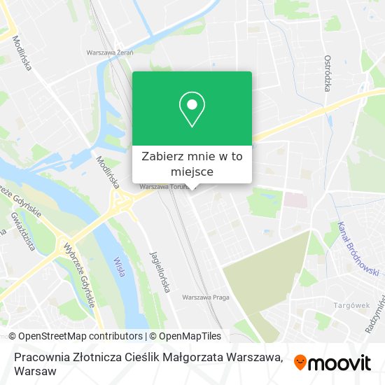 Mapa Pracownia Złotnicza Cieślik Małgorzata Warszawa