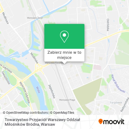 Mapa Towarzystwo Przyjaciół Warszawy Oddział Miłośników Bródna