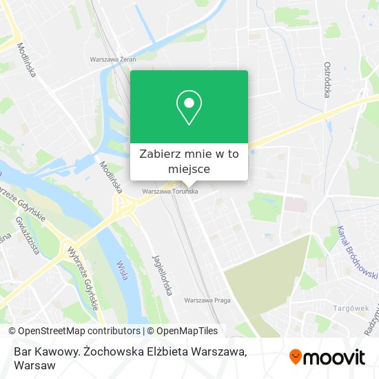 Mapa Bar Kawowy. Żochowska Elżbieta Warszawa