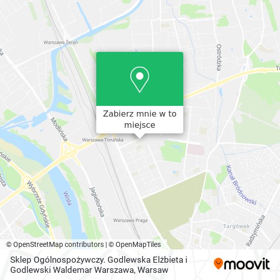 Mapa Sklep Ogólnospożywczy. Godlewska Elżbieta i Godlewski Waldemar Warszawa