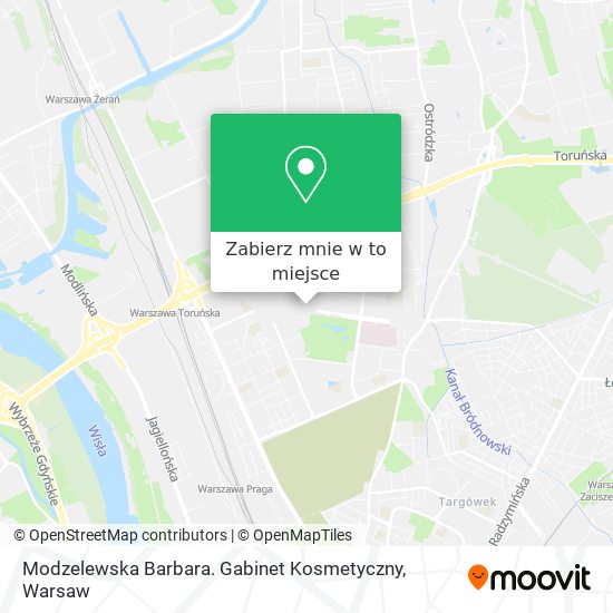 Mapa Modzelewska Barbara. Gabinet Kosmetyczny