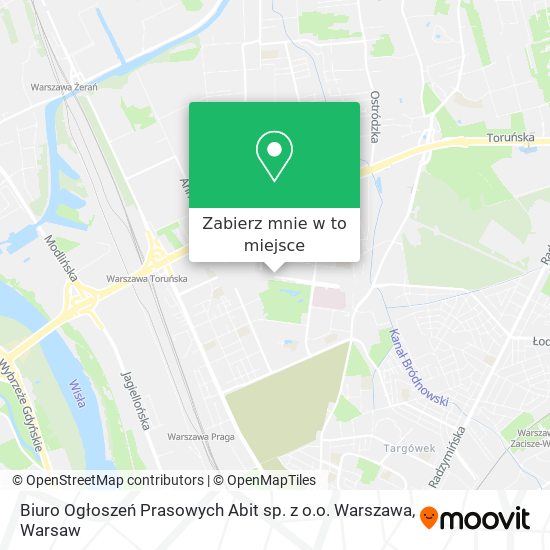 Mapa Biuro Ogłoszeń Prasowych Abit sp. z o.o. Warszawa