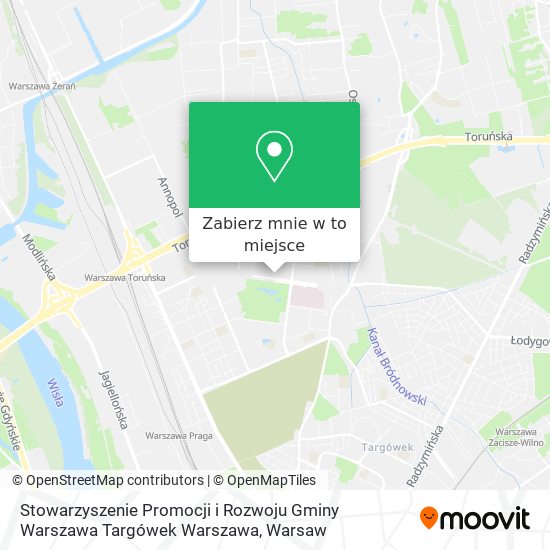 Mapa Stowarzyszenie Promocji i Rozwoju Gminy Warszawa Targówek Warszawa