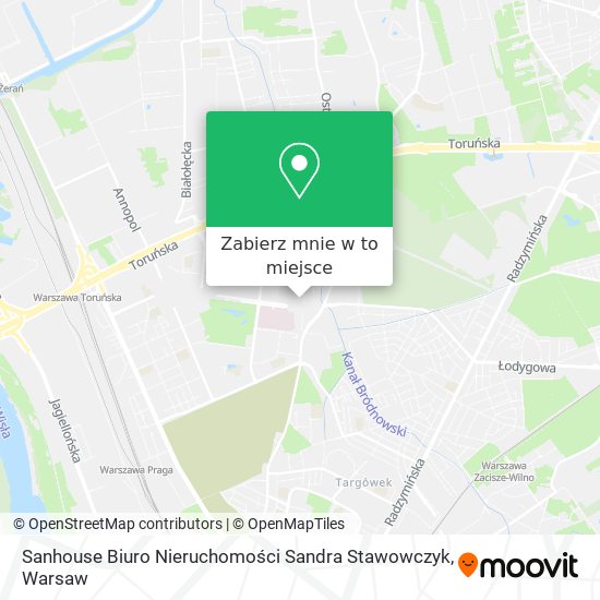 Mapa Sanhouse Biuro Nieruchomości Sandra Stawowczyk