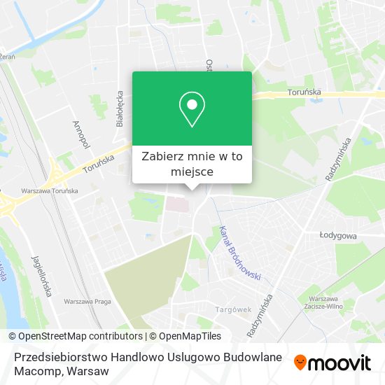 Mapa Przedsiebiorstwo Handlowo Uslugowo Budowlane Macomp