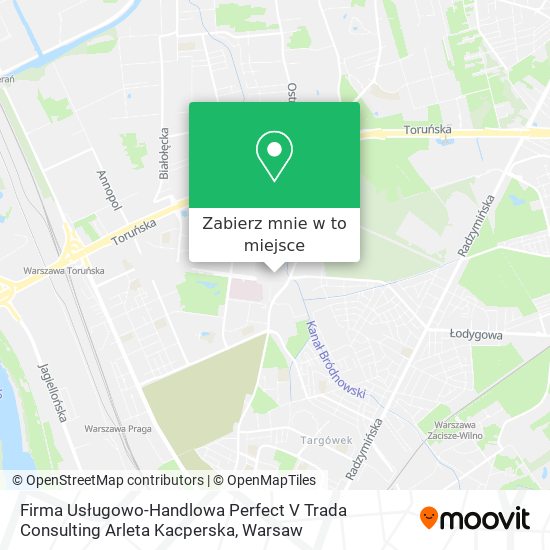 Mapa Firma Usługowo-Handlowa Perfect V Trada Consulting Arleta Kacperska