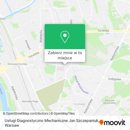 Mapa Usługi Diagnostyczno Mechaniczne Jan Szczepaniuk