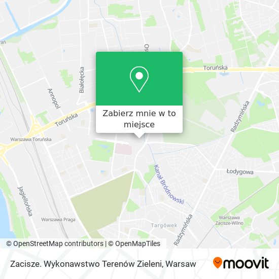 Mapa Zacisze. Wykonawstwo Terenów Zieleni