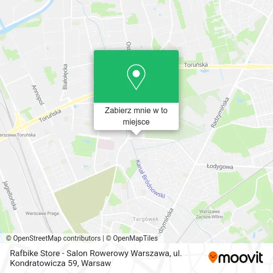 Mapa Rafbike Store - Salon Rowerowy Warszawa, ul. Kondratowicza 59