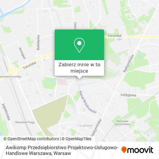 Mapa Awikomp Przedsiębiorstwo Projektowo-Usługowo-Handlowe Warszawa