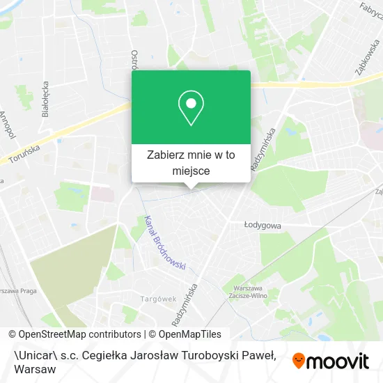Mapa \Unicar\ s.c. Cegiełka Jarosław Turoboyski Paweł