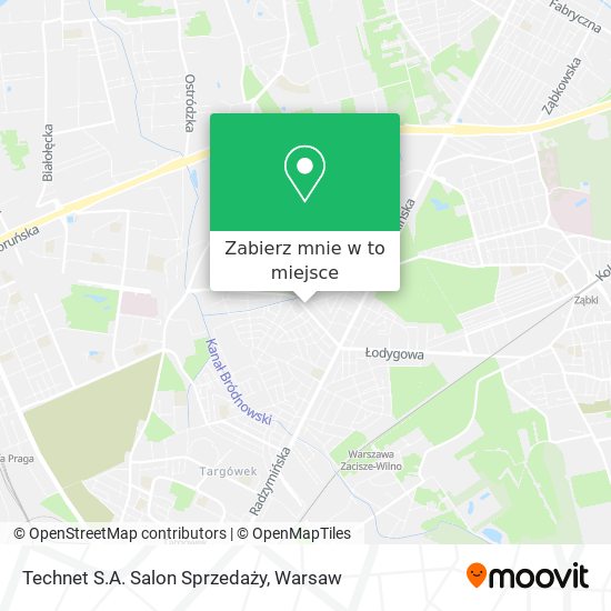 Mapa Technet S.A. Salon Sprzedaży