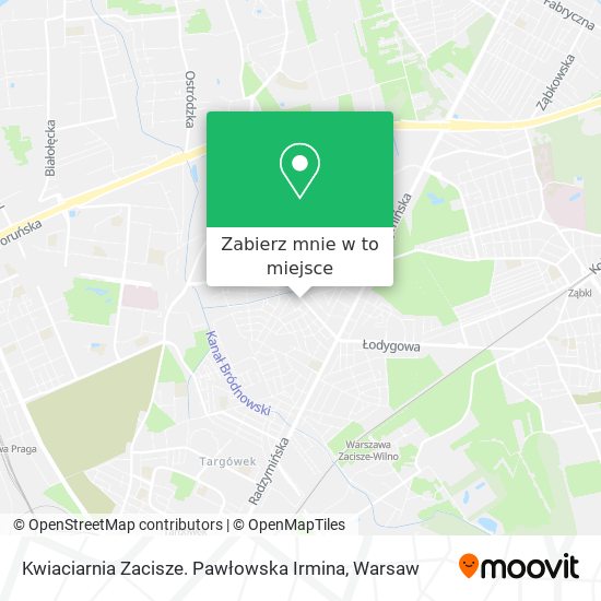 Mapa Kwiaciarnia Zacisze. Pawłowska Irmina