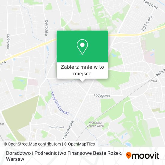 Mapa Doradztwo i Pośrednictwo Finansowe Beata Rożek