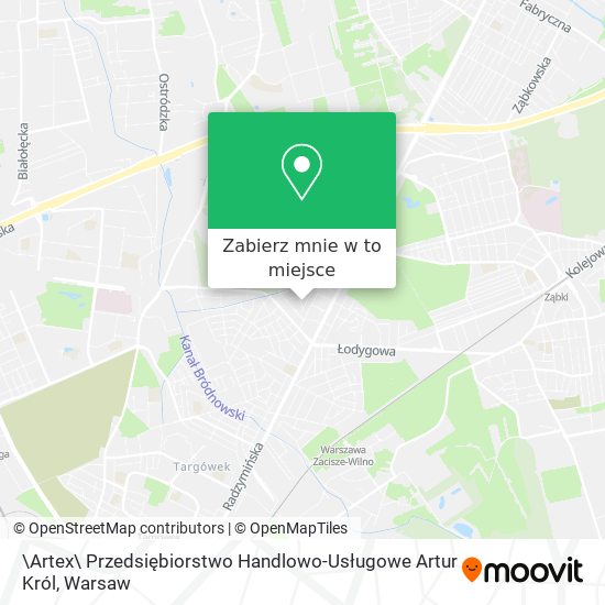 Mapa \Artex\ Przedsiębiorstwo Handlowo-Usługowe Artur Król