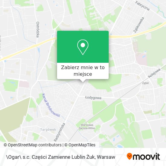 Mapa \Ogar\ s.c. Części Zamienne Lublin Żuk