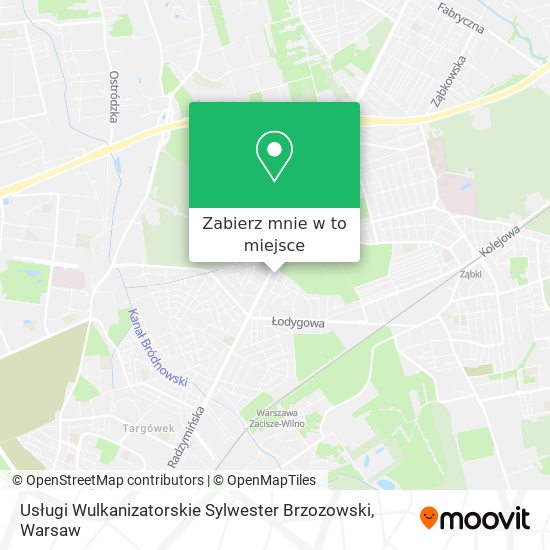 Mapa Usługi Wulkanizatorskie Sylwester Brzozowski