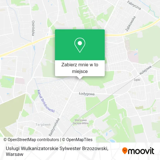 Mapa Usługi Wulkanizatorskie Sylwester Brzozowski