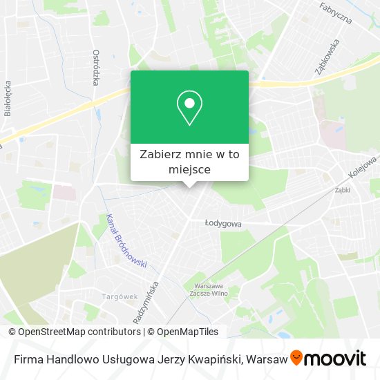 Mapa Firma Handlowo Usługowa Jerzy Kwapiński