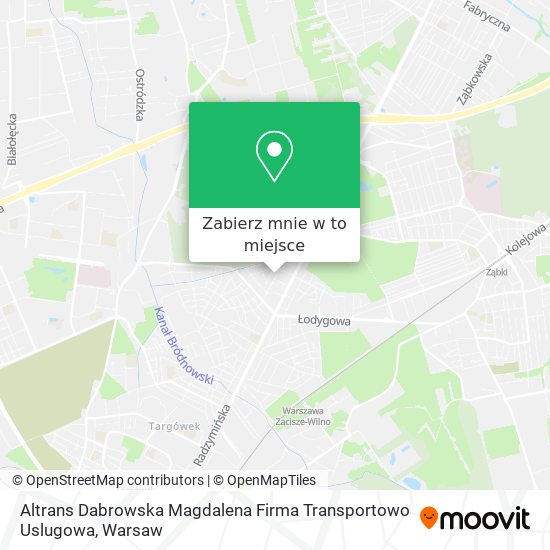 Mapa Altrans Dabrowska Magdalena Firma Transportowo Uslugowa