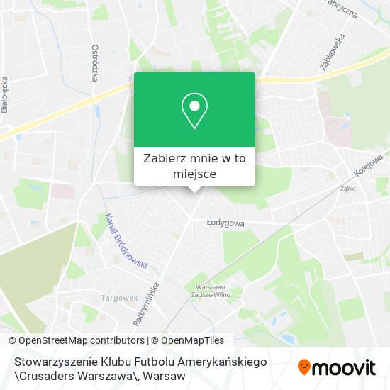 Mapa Stowarzyszenie Klubu Futbolu Amerykańskiego \Crusaders Warszawa\