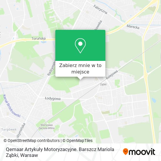 Mapa Qemaar Artykuły Motoryzacyjne. Barszcz Mariola Ząbki