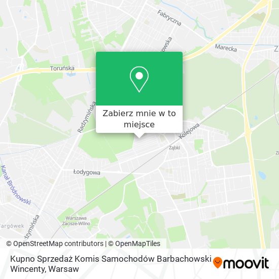 Mapa Kupno Sprzedaż Komis Samochodów Barbachowski Wincenty