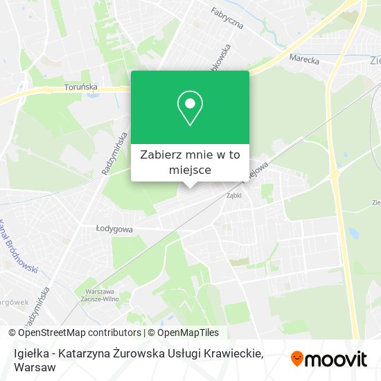 Mapa Igiełka - Katarzyna Żurowska Usługi Krawieckie