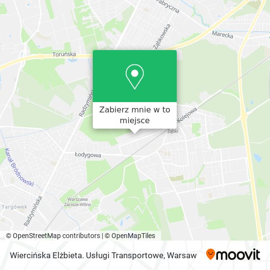 Mapa Wiercińska Elżbieta. Usługi Transportowe