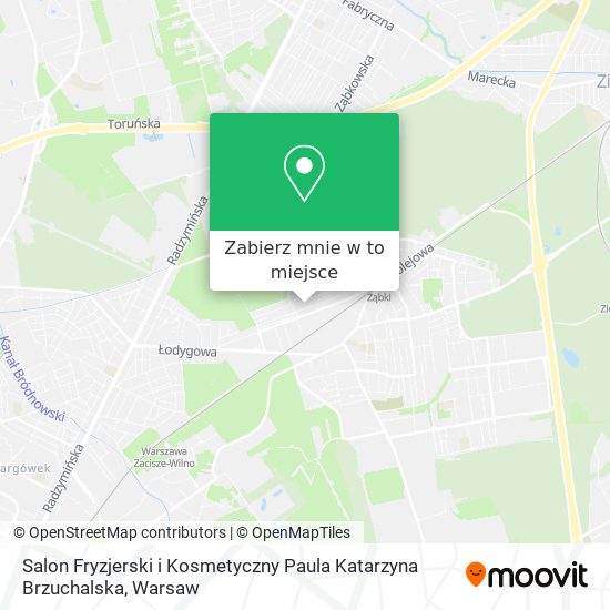 Mapa Salon Fryzjerski i Kosmetyczny Paula Katarzyna Brzuchalska