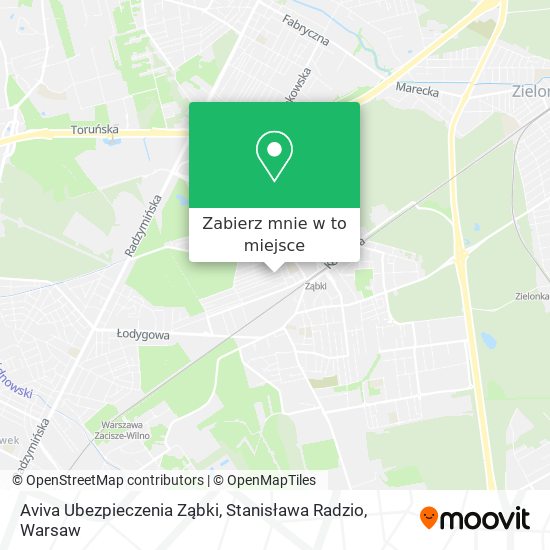 Mapa Aviva Ubezpieczenia Ząbki, Stanisława Radzio