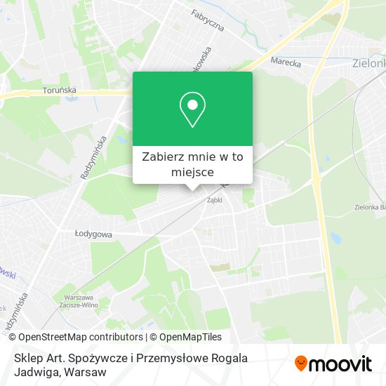 Mapa Sklep Art. Spożywcze i Przemysłowe Rogala Jadwiga