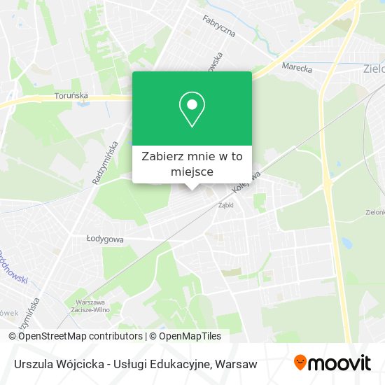 Mapa Urszula Wójcicka - Usługi Edukacyjne