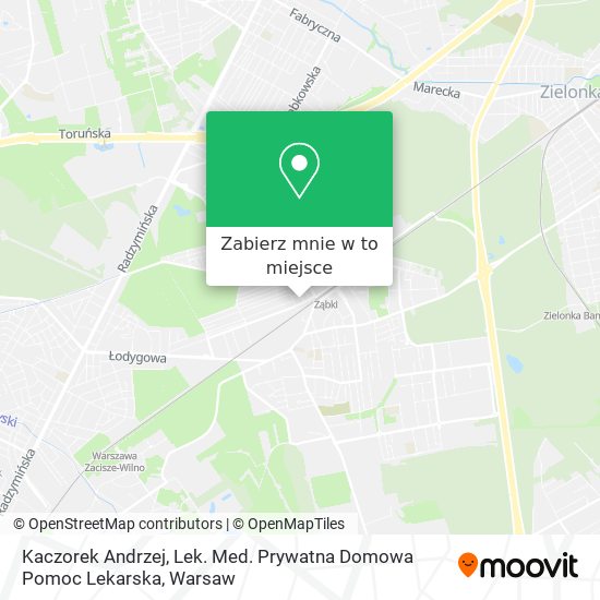 Mapa Kaczorek Andrzej, Lek. Med. Prywatna Domowa Pomoc Lekarska