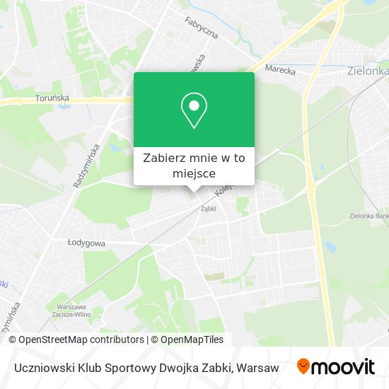 Mapa Uczniowski Klub Sportowy Dwojka Zabki