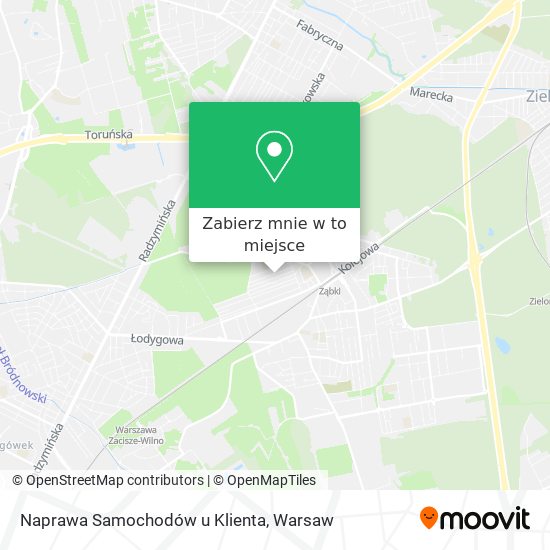 Mapa Naprawa Samochodów u Klienta