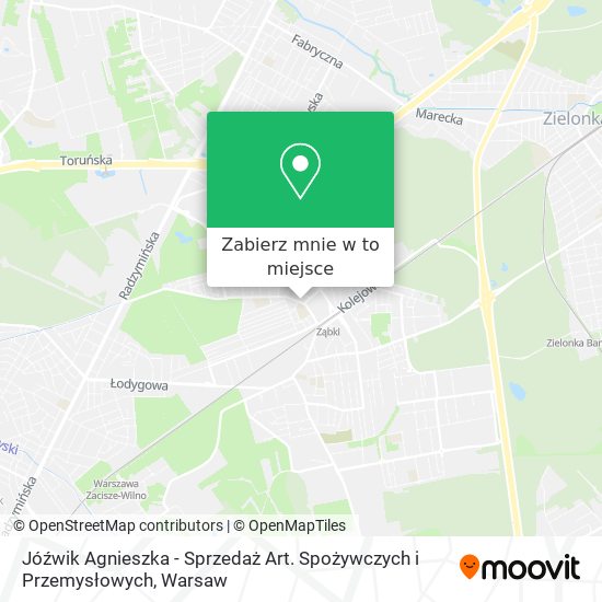 Mapa Jóźwik Agnieszka - Sprzedaż Art. Spożywczych i Przemysłowych