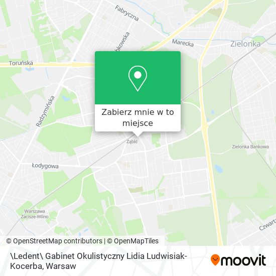 Mapa \Ledent\ Gabinet Okulistyczny Lidia Ludwisiak-Kocerba