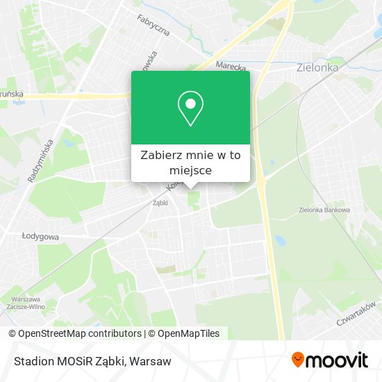 Mapa Stadion MOSiR Ząbki