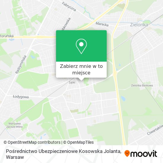 Mapa Pośrednictwo Ubezpieczeniowe Kosowska Jolanta