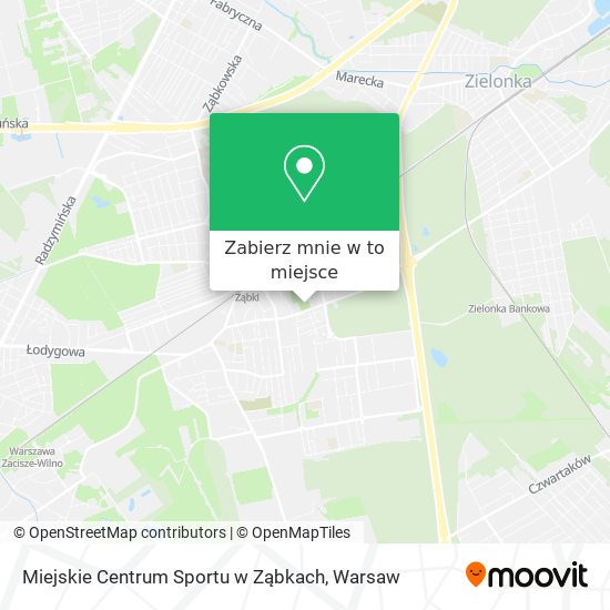 Mapa Miejskie Centrum Sportu w Ząbkach