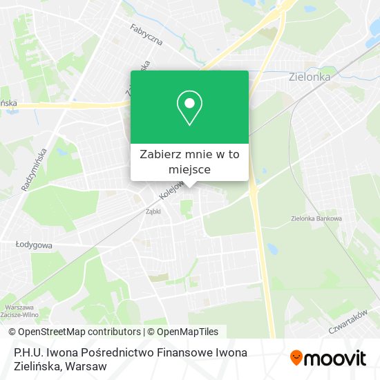 Mapa P.H.U. Iwona Pośrednictwo Finansowe Iwona Zielińska