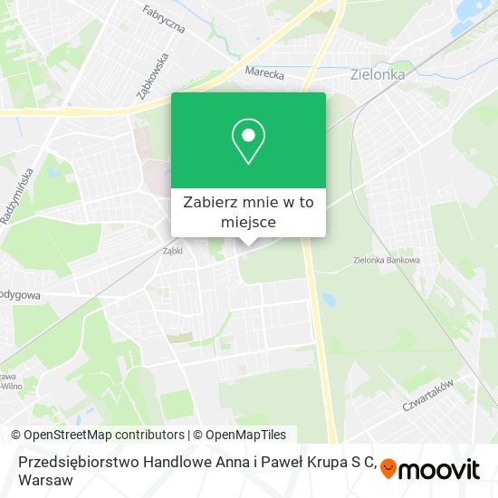 Mapa Przedsiębiorstwo Handlowe Anna i Paweł Krupa S C