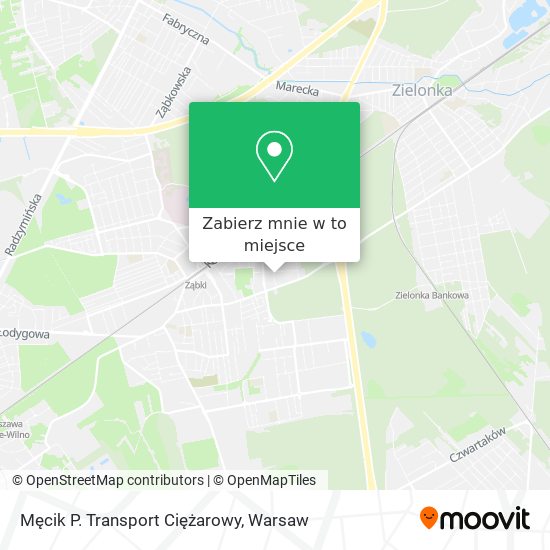 Mapa Męcik P. Transport Ciężarowy