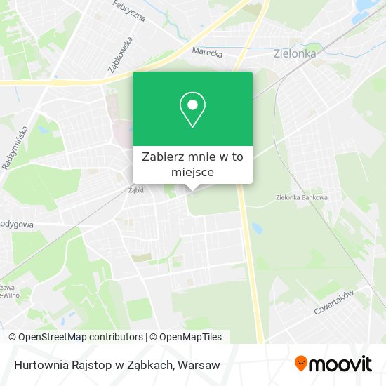 Mapa Hurtownia Rajstop w Ząbkach