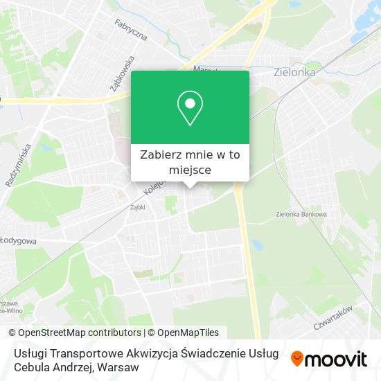 Mapa Usługi Transportowe Akwizycja Świadczenie Usług Cebula Andrzej