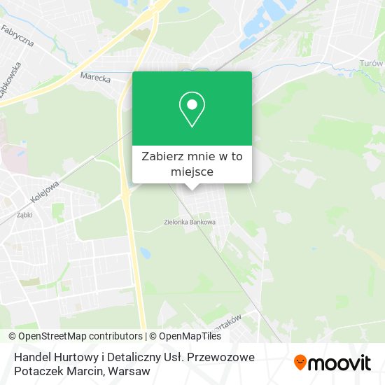 Mapa Handel Hurtowy i Detaliczny Usł. Przewozowe Potaczek Marcin